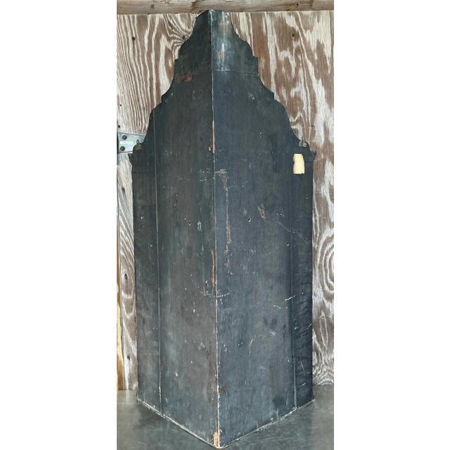 Vintage Asian Chinoiserie Floating Corner Cabinet For Sale - Image 9 of 12
