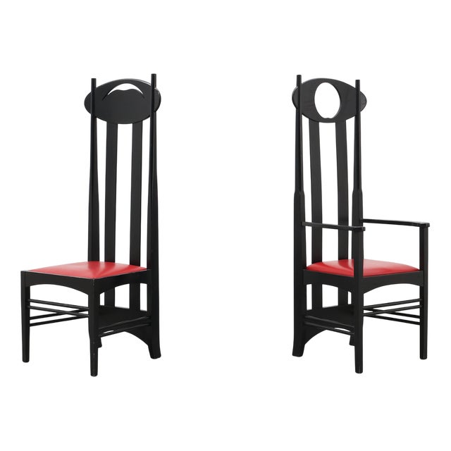 Argyle Chairs by Charles Rennie Mackintosh for Atelier International, Italy, 1970s, Set of 2 For Sale