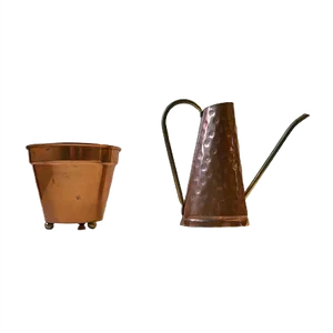Mid-Century Danish Copper Planter and Watering Jug, 1960s, Set of 2