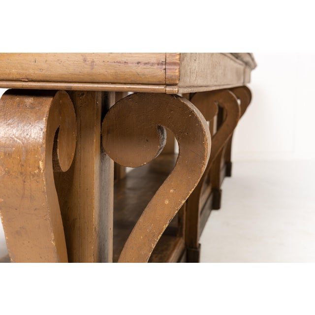 Brown Antique French Oak Drapers Table, 1800s For Sale - Image 8 of 14