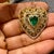 Vintage 14 Karat Yellow Gold Heart Locket WITH Natural Emerald , NO CHAIN For Sale - Image 17 of 18