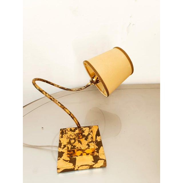 Adjustable Brass Lamp with Parchment For Sale - Image 14 of 18