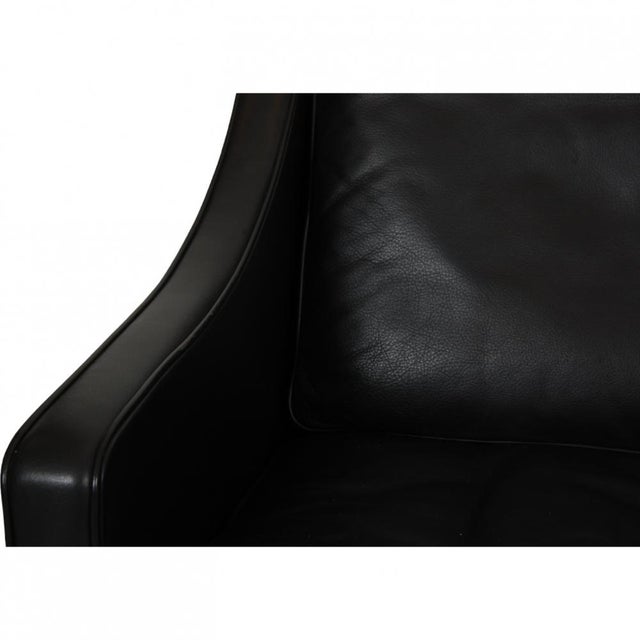 3 Seater 2209 Sofa in Black Leather by Børge Mogensen, 1990s For Sale - Image 12 of 18