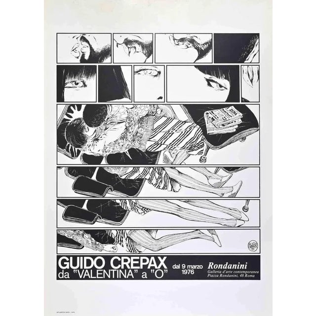 Vintage offset print, from "Valentina" to "O", in a vintage poster realized in 1976 after Guido Crepax., in occasion of...