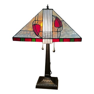 Stained Glass Lamp in the style of Tiffany, 1900s For Sale
