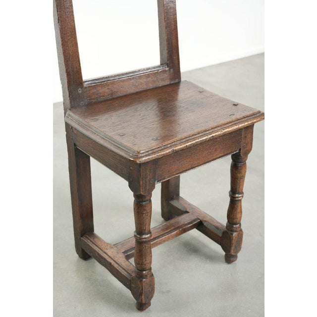 Brown French Antique Lorraine Chair in Oak, 1700s For Sale - Image 8 of 12