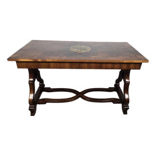 Vintage Biedermeier Walnut Table For Sale