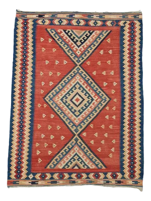 Vintage Mulit-Color Kelim Rug, 1970s