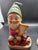 Vintage Set of Two Homco Ceramic Garden Gnomes Musical Instruments Forest Friends For Sale - Image 4 of 5