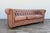 Animal Skin Vintage Distressed Leather Chesterfield Sofa | Made in Canada | Camel Brown | Circa 1990s For Sale - Image 7 of 18