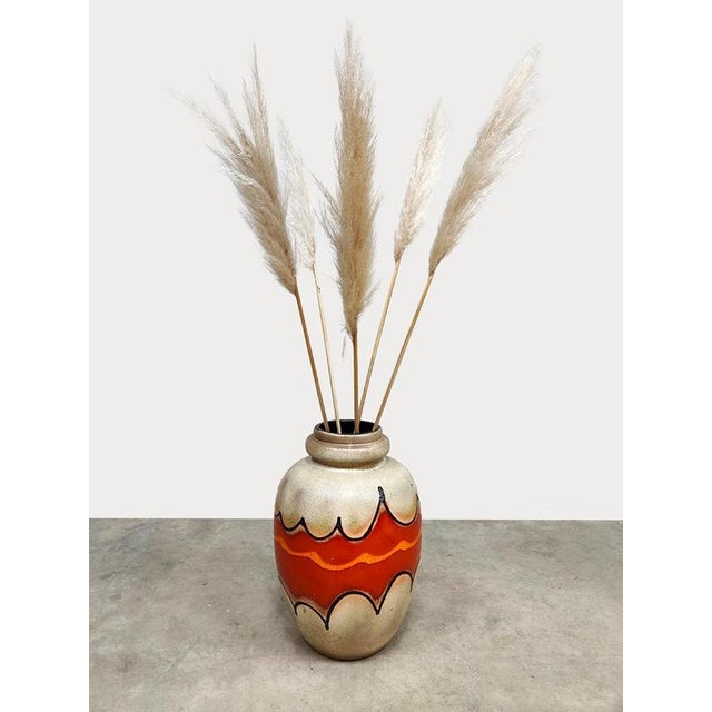 1970s Large Vintage West Germany Ceramic Vase Batman from Scheurich, 1970s For Sale - Image 5 of 6