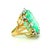 1960s Vintage 1960s 14K Yellow Gold Colombian Emerald Diamond Cocktail Ring, 36.42 Ct For Sale - Image 5 of 16