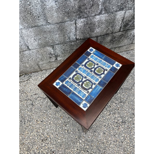 Mid Century Danish Modern Side Table With Tile Inlay by Severin Hansen. C 1960s For Sale - Image 16 of 18