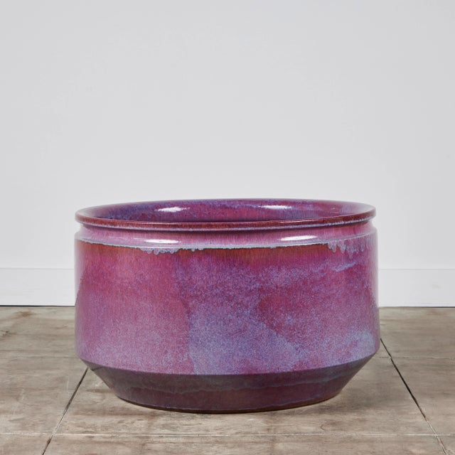 1970s David Cressey and Robert Maxwell Large Ombre Glazed Planter for Earthgender For Sale - Image 5 of 13