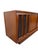 Presenting this exceptional Mid-Century Modern Tambour Walnut Media Cabinet Sideboard, circa 1960s, beautifully refinished...