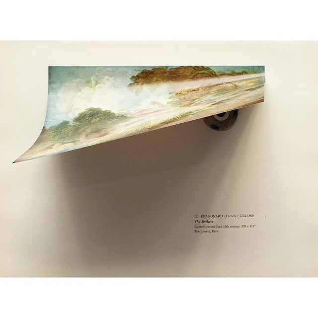 1955 After Fragonard "The Bathers", First Edition Full-Color Vintage Print For Sale - Image 4 of 8