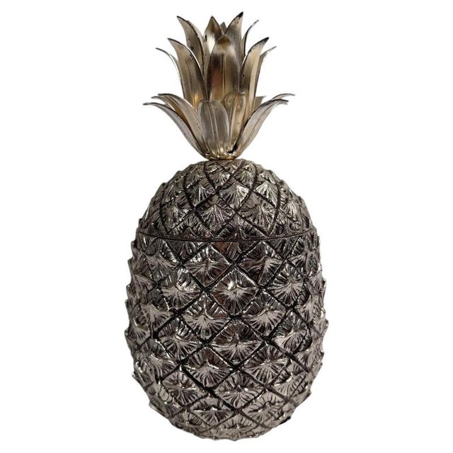 Mid-Century Pineapple Ice Bucket in Silvered Pewter attributed to Mauro Manetti, Italy, 1970s For Sale - Image 18 of 18