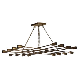 Grid Ceiling Lamp from Rupert Nikoll, 1950s For Sale