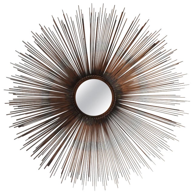 Mid-Century Modern Style Sunburst Mirror For Sale