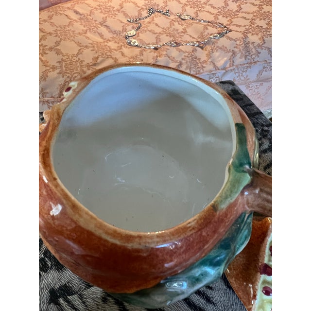 Up for consideration is a beautiful vintage ceramic small pomegranate serving dish. This would look lovely in your home...