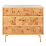 Image of 3 Drawer Chest in Natural & Gold For Sale