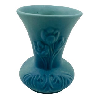 Vintage Van Briggle Turquoise Vase For Sale