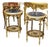 Elegant French Louis XV Side Table Set of 2 With Floral Marquetry & Gilt Details For Sale