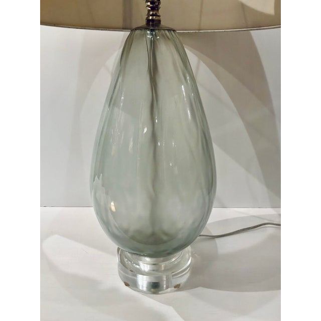 Glass Arteriors Modern Frosted Jane Table Lamp For Sale - Image 7 of 7