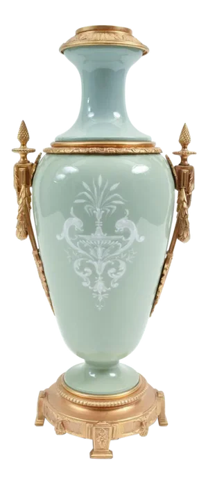 Bronze Mounted Porcelain Decorative Urn