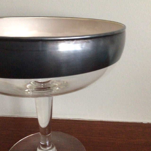 Vintage Dorothy Thorpe Silver Banded Rim Pedestal Candy Dish For Sale In Sacramento - Image 6 of 11