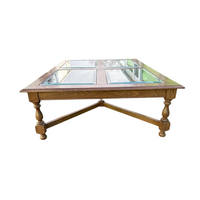 English Late 20th Century Pennsylvania House William and Mary Style Oak Coffee Table For Sale - Image 3 of 12