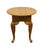 French Country Broyhill Furniture Solid Oak Early American Country Style 22" Oval Accent End Table For Sale - Image 3 of 12