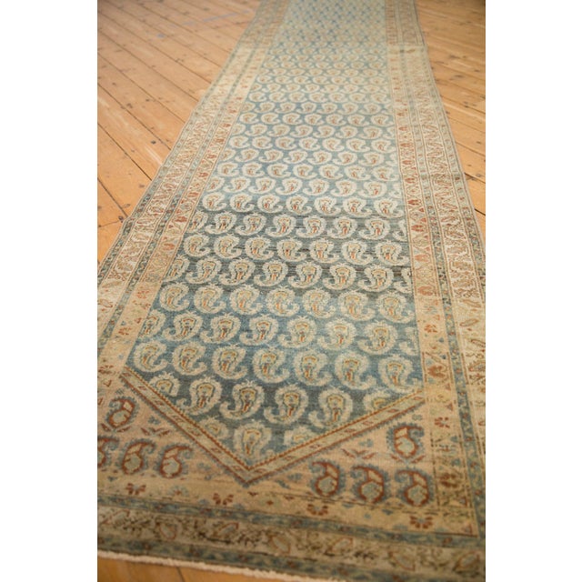 1930s Vintage Persian Hamadan Staggered Boteh Wool Rug Runner For Sale - Image 10 of 11