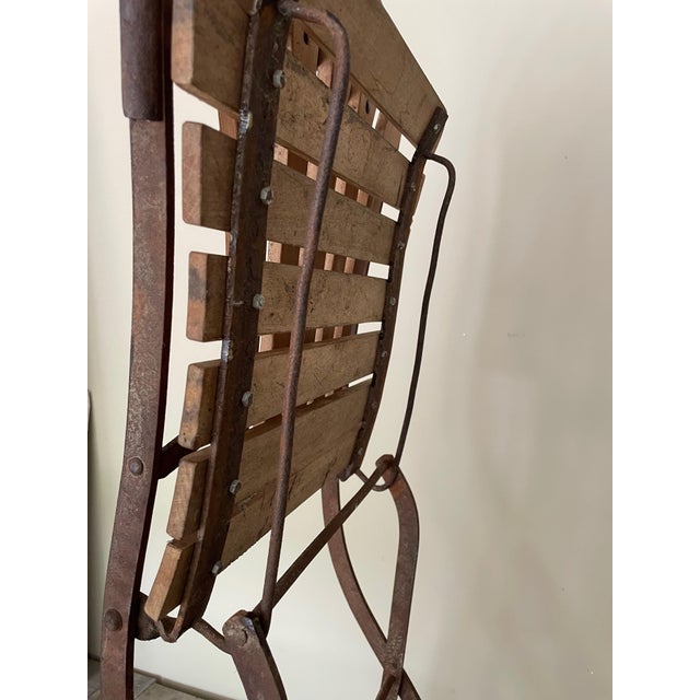 Antique Wrought Iron Chair, 1890s For Sale - Image 10 of 11
