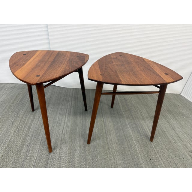 Winchendon Furniture Company Kipp Stewart for Winchendon Furniture Guitar Pick Side Tables, Pair For Sale - Image 4 of 12