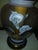 1970s 1970s Hollywood Regency Brass and Pink Glass Ginger Jar Table Lamp With Handpainted Calla Lily For Sale - Image 5 of 12