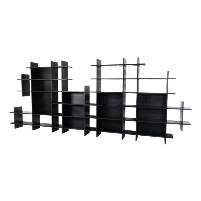 Mid-Century Modern Black Bookcase by Eugenio Gerli for Tecno, Italy, 1966 For Sale