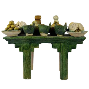 Ming Dynasty Terracotta Funeral Table From China, 15th-16th Century