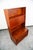 Mid Century Danish Modern Credenza Bookshelf Cabinet Teak Shelves Sliding Doors For Sale - Image 4 of 12