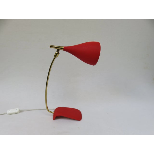 Red Table Lamp from Cosack, 1950s For Sale - Image 4 of 18