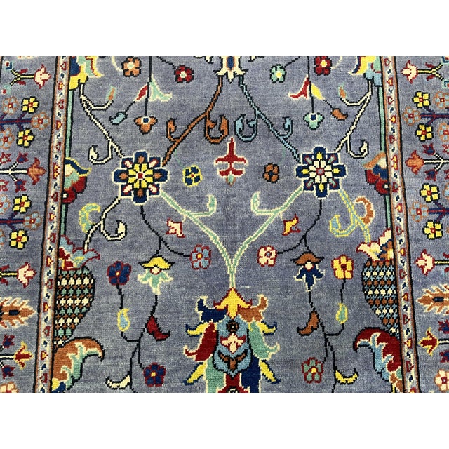 Slate Gray Slate Gray Persian Style Floral Rug, 3'3" X 5' For Sale - Image 8 of 16
