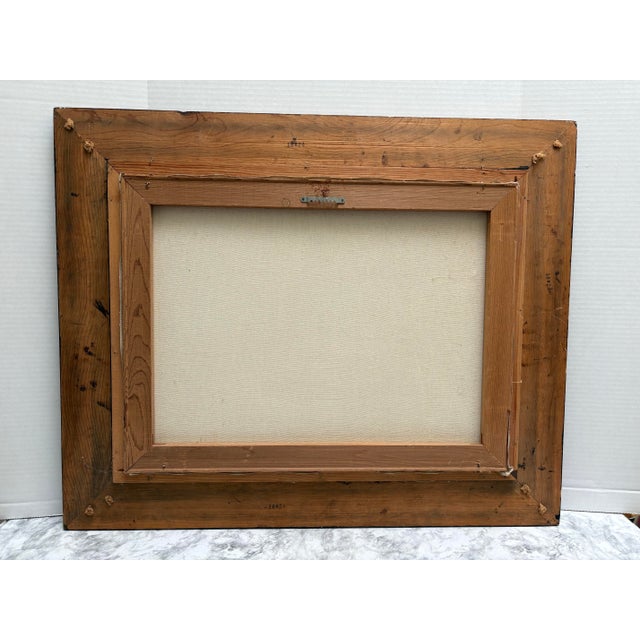 Wood Midcentury Original Landscape Painting For Sale - Image 7 of 9