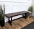 Baroque 20th Century Italian Lyre Leg Trestle Wooden Bench, 1950s For Sale - Image 3 of 8