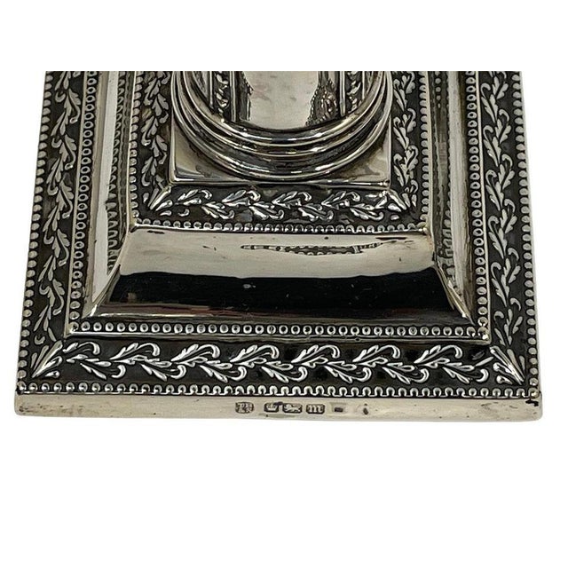 English Silver Candlesticks attributed to Thomas Bradbury, 1904, Set of 2 For Sale - Image 3 of 9