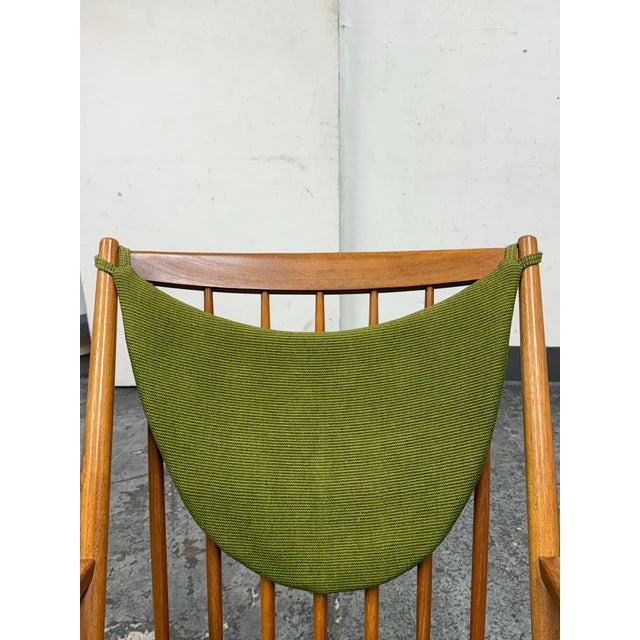 Light Green Frank Reenskaug for Bramin Mobler Rocking Chair, Circa 1960s For Sale - Image 8 of 12