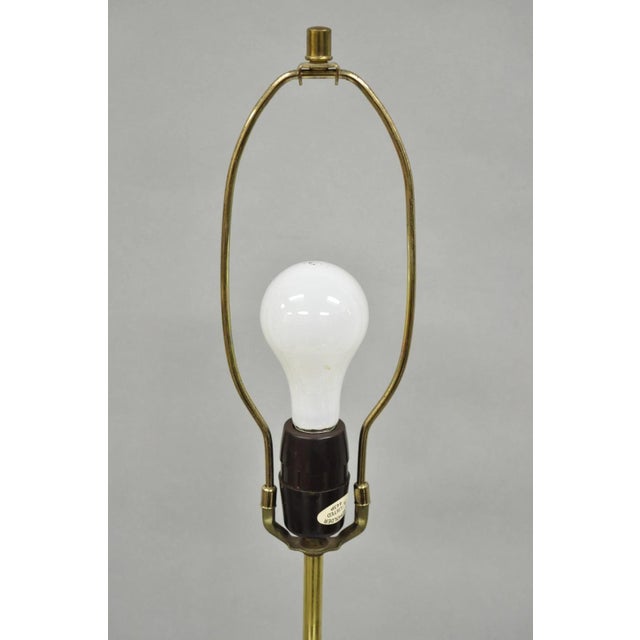 Vintage Modeline Mid Century Modern Sculpted Walnut Pull Chain Table Lamp For Sale - Image 9 of 12