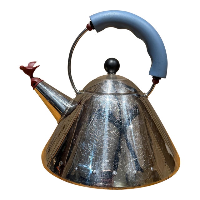 Alessi 9093 Whistling Tea Kettle Designed by Michael Graves Post-Modern For Sale