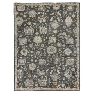 Chester Hand knotted Bamboo/Silk Midnight Rug-8'x10' For Sale