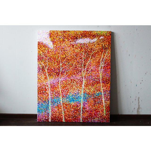 Sculpture Materials Artist Andrei Sitsko "Autumn Colors" Modern Original Painting For Sale - Image 7 of 9