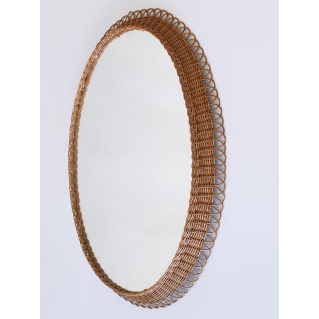 Mid-Century Modern Rattan Oval Wall Mirror Germany, 1960s For Sale - Image 10 of 18